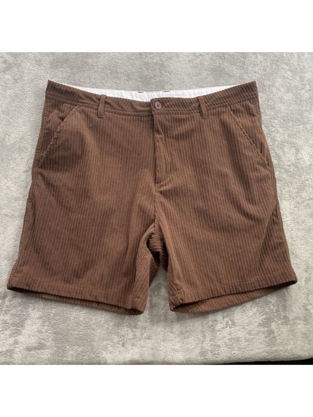 Katin Shorts Men 38 Brown Corduroy Surf Minimalist Preppy Pockets Casual
